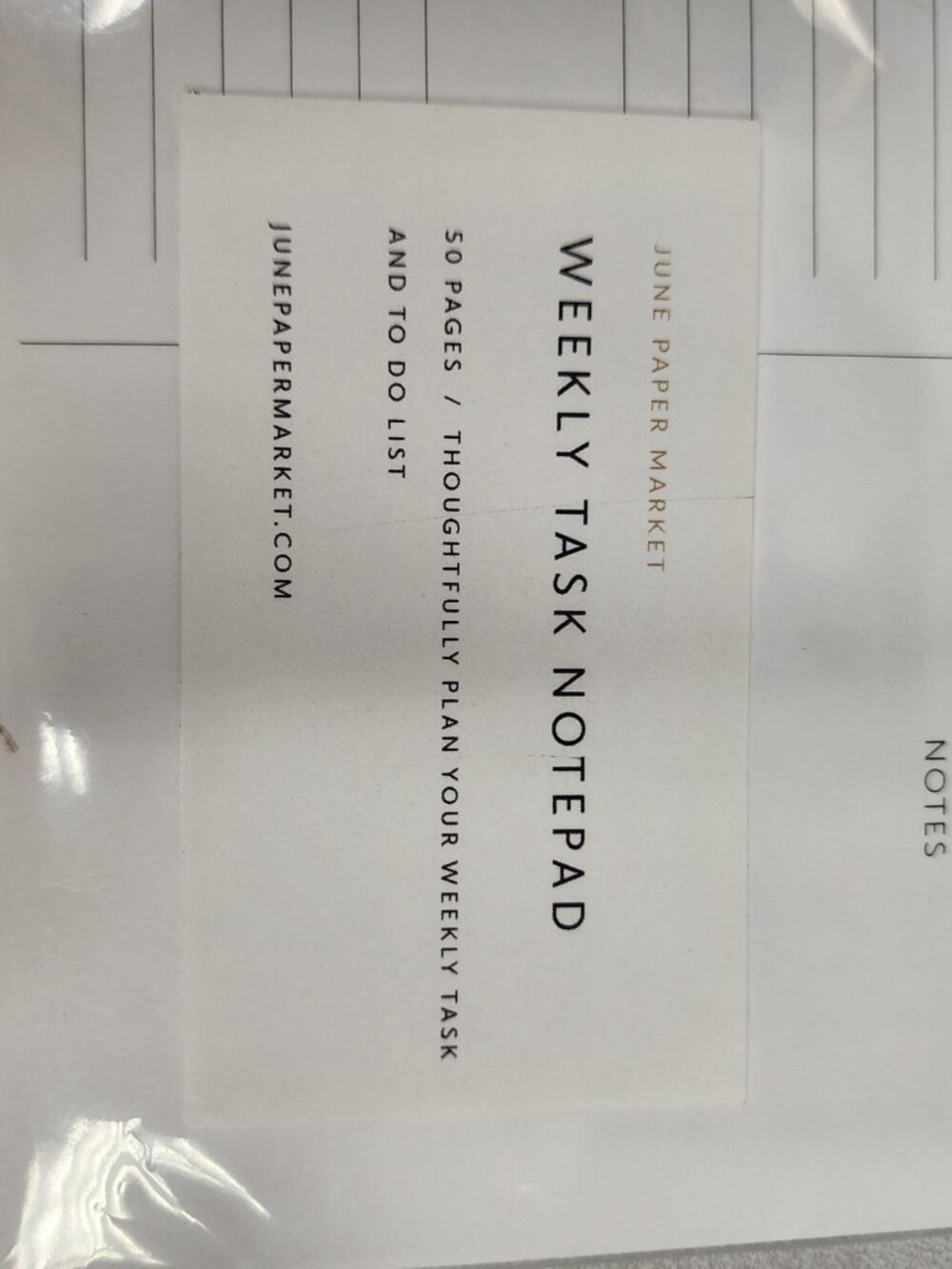 June Paper Market Weekly Task Notepad - Picture 3 of 6